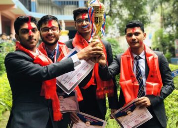 Ashim Paudel & Swachhanda Poudel - 2 ND RUNNER UP Aavash Chettri & Bishal Devkota - 2 ND RUNNER UP in Inter College Academic Quiz Competition.