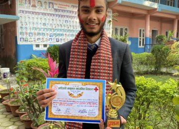 Saugat Acharya WINNER of Inter School Oratory Competition organized by JRC Adikabi
