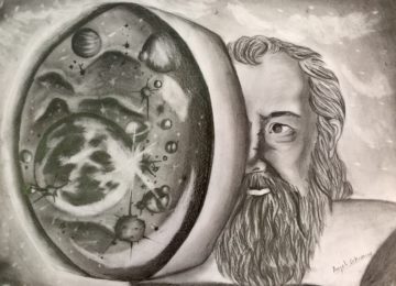 Anjali Ghimire – WINNER Sketch Competition organized by STEM Club Aroma Winner with her Sketch.